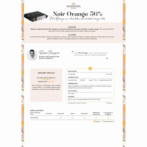 Valrhona Noir Orange Block